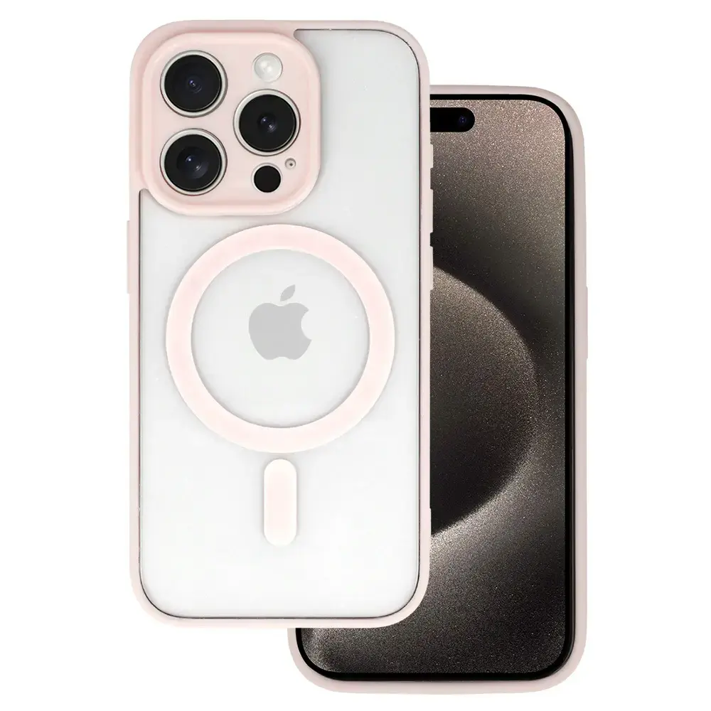 Acrylic Color Magsafe Case for Iphone 16e light pink