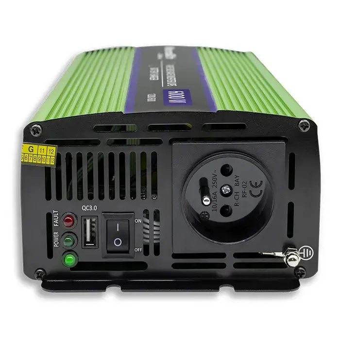 Qoltec Pure Sine Wave Inverter Monolith | battery charger | UPS | 300W | 600W |  12V to 230V