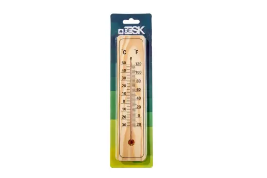 Termometrs āra un iekštelpu, koka 22cm