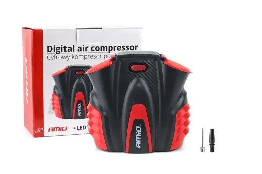 Car Air compressor with digital pressure gauge and LED light 12V ACOMP-16