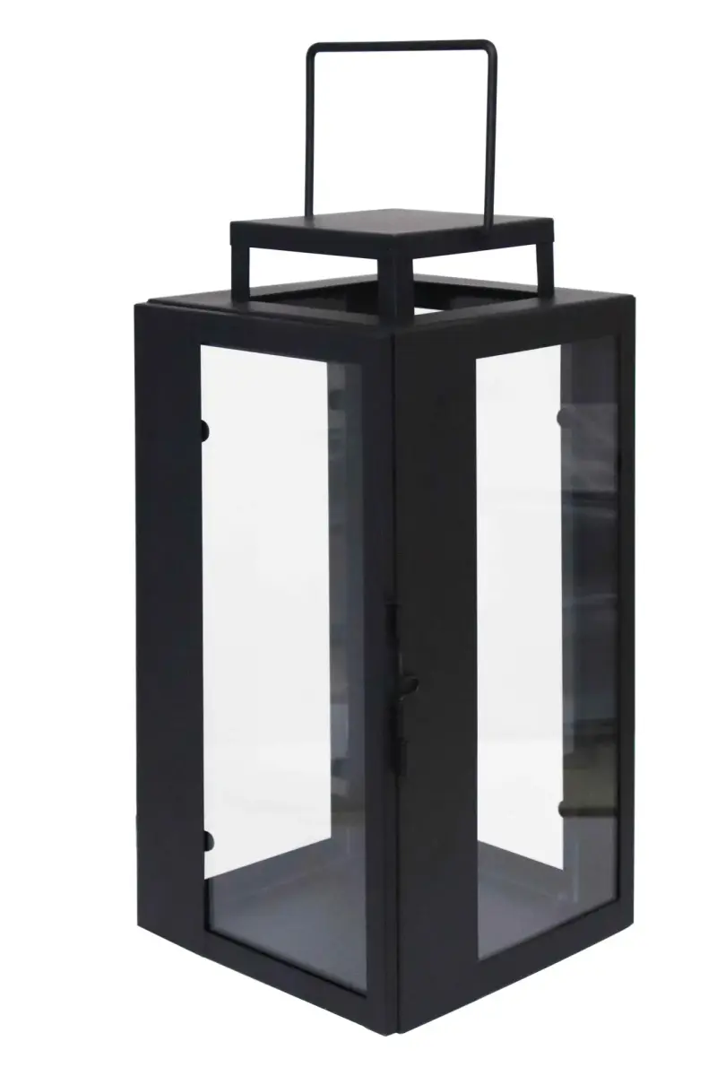 Laterna metāla Riga 20x20x25cm, melna