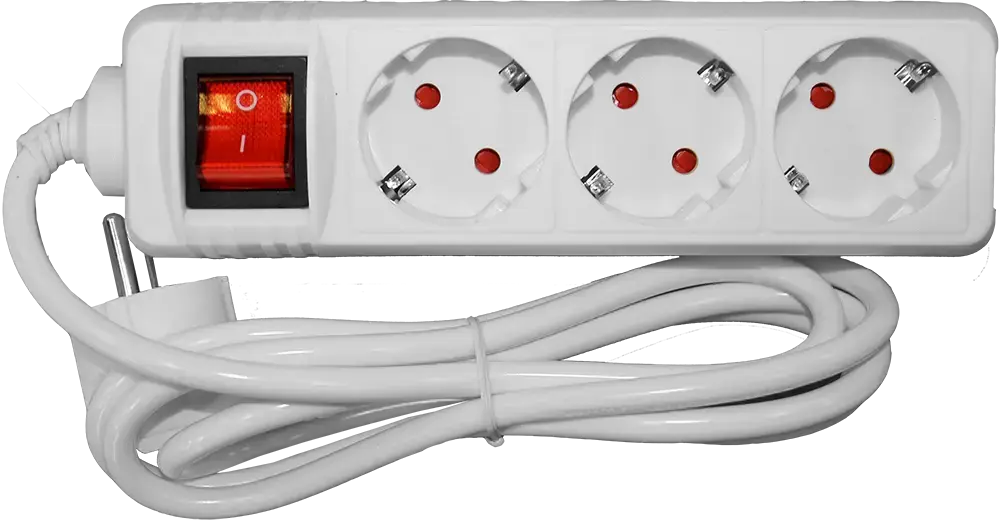 Pagarinātājs 3-vietīgs 3m a/z slēdzi pievadvads 3Gx1.0mm