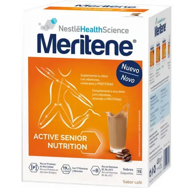 MERITENE Decaf Coffee Flavored Shakes 15 Sachets