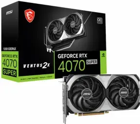 MSI GeForce RTX 4070 SUPER 12G VENTUS 2X OC - graphics card - GeForce RTX 4070 Super - 12 GB
