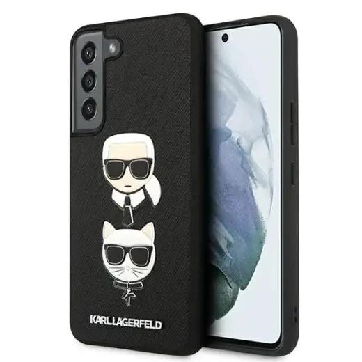 Karl Lagerfeld KLHCS22MSAKICKCBK S22+  S906 czarny|black Saffiano Karl & Choupette Head