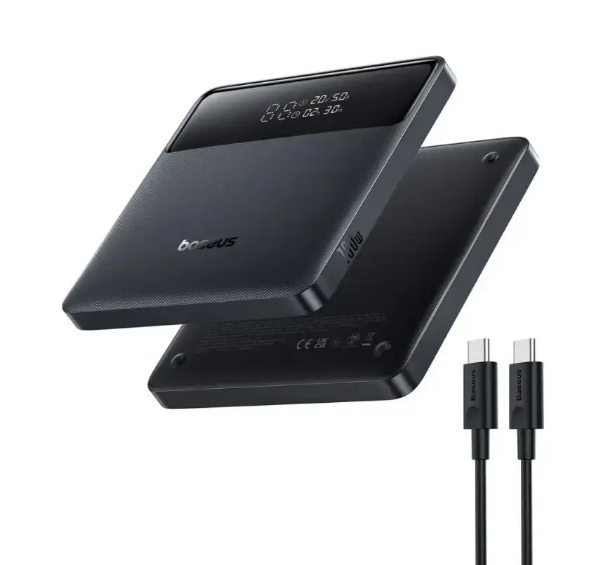 Baseus Blade H1 ārējais akumulators (powerbank) | 20 000 mAh | 100W | USB-C, USB-A | melns