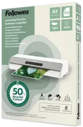 Laminēšanas plēves Fellowes Eco 100gab Matte A5