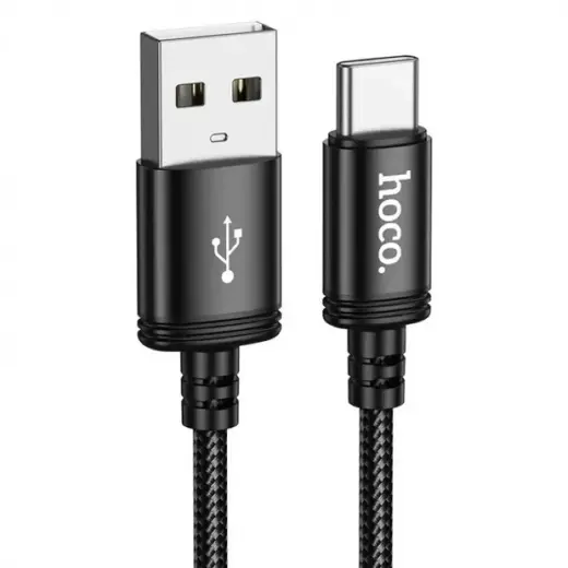 Hoco X91 duomenų perdavimo ir įkrovimo laidas | USB-A į USB-C | 15W | 3m | juodas