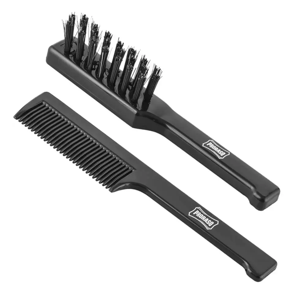 Proraso Mustache Comb and Beard Brush Set