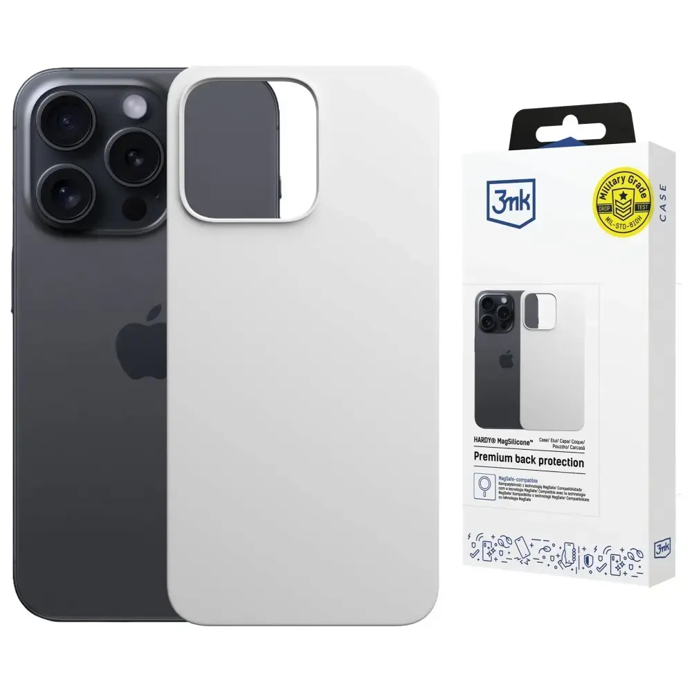 3MK Hardy MagSilicone Case for Apple iPhone 13 Pro Max Silver