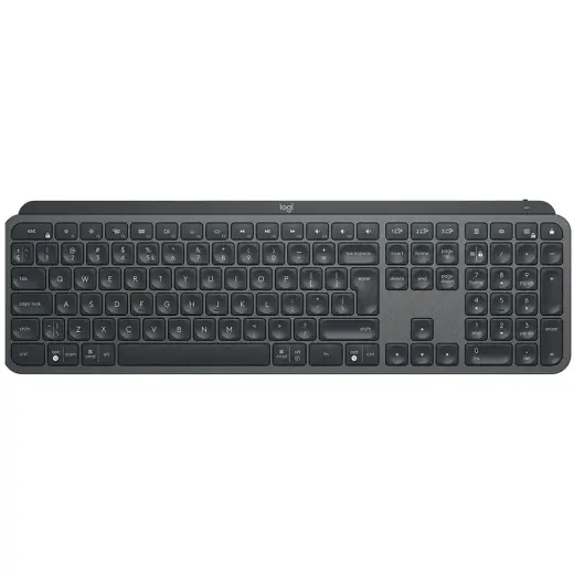 LOGITECH MX Keys Plus Bluetooth Illuminated Keyboard with Palm Rest - GRAPHITE - UK