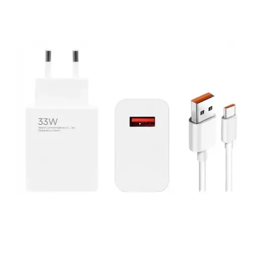 Xiaomi MDY-14-EL travel charger | 33W | USB-A, USB-C | with USB-A to USB-C cable included | white (OEM)