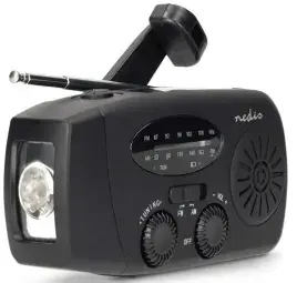 Radio uztvērējs Nedis Emergency radio AM FM Hand Crank