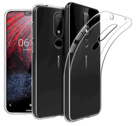 Fusion Ultra Back Case 0.5 mm Silikona Aizsargapvalks Priekš Nokia 6.1 Caurspīdīgs