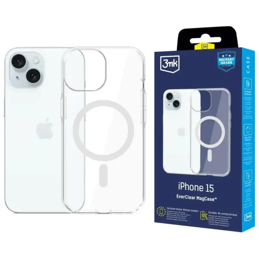3MK EverClear MagCase for Apple iPhone 15