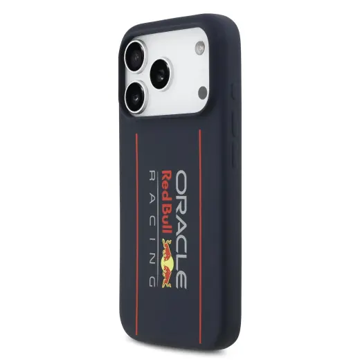 Red Bull Silicone Vertical Logo MagSafe Case for iPhone 17 Pro Navy