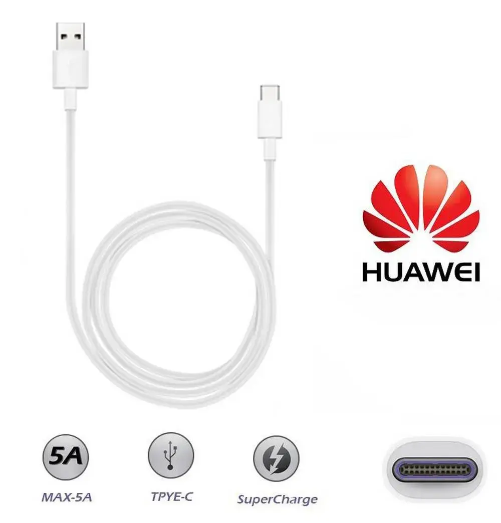 Huawei AP71 datu pārraides un uzlādes vads | USB-C | 1m | balts (OEM)