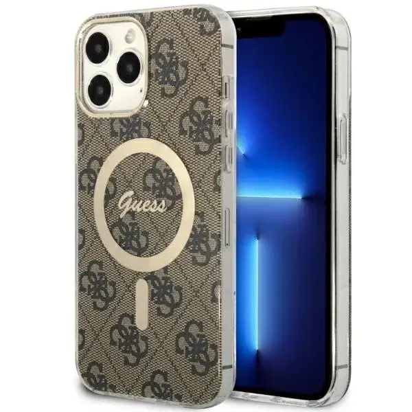 Guess GUHMP13XH4STW iPhone 13 Pro Max 6.7" brown|brown hardcase 4G MagSafe