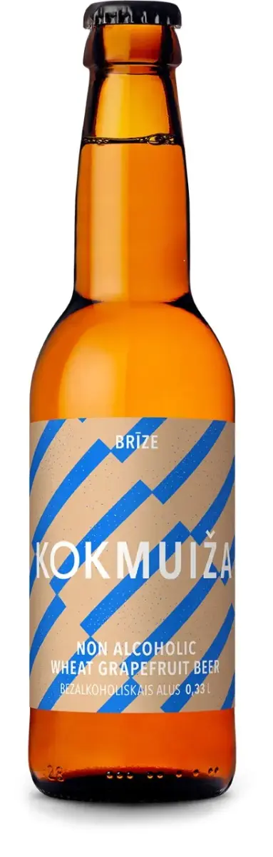 Bezalkoholisks alus VALMIERMUIŽAS Kokmuižas, kviešu-greipfrūtu, Brīze, stiklā, 0.33l (DEP)