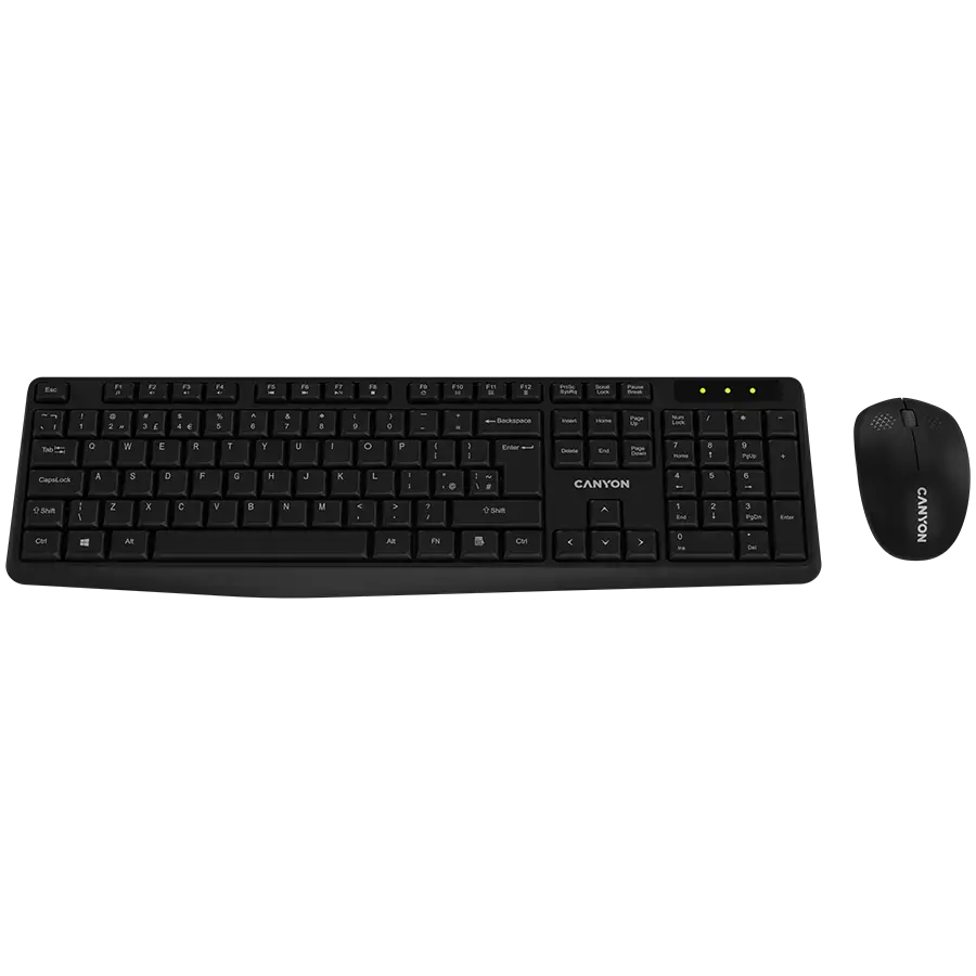 CANYON SET-W01 EN Keyboard+Mouse Wireless Black