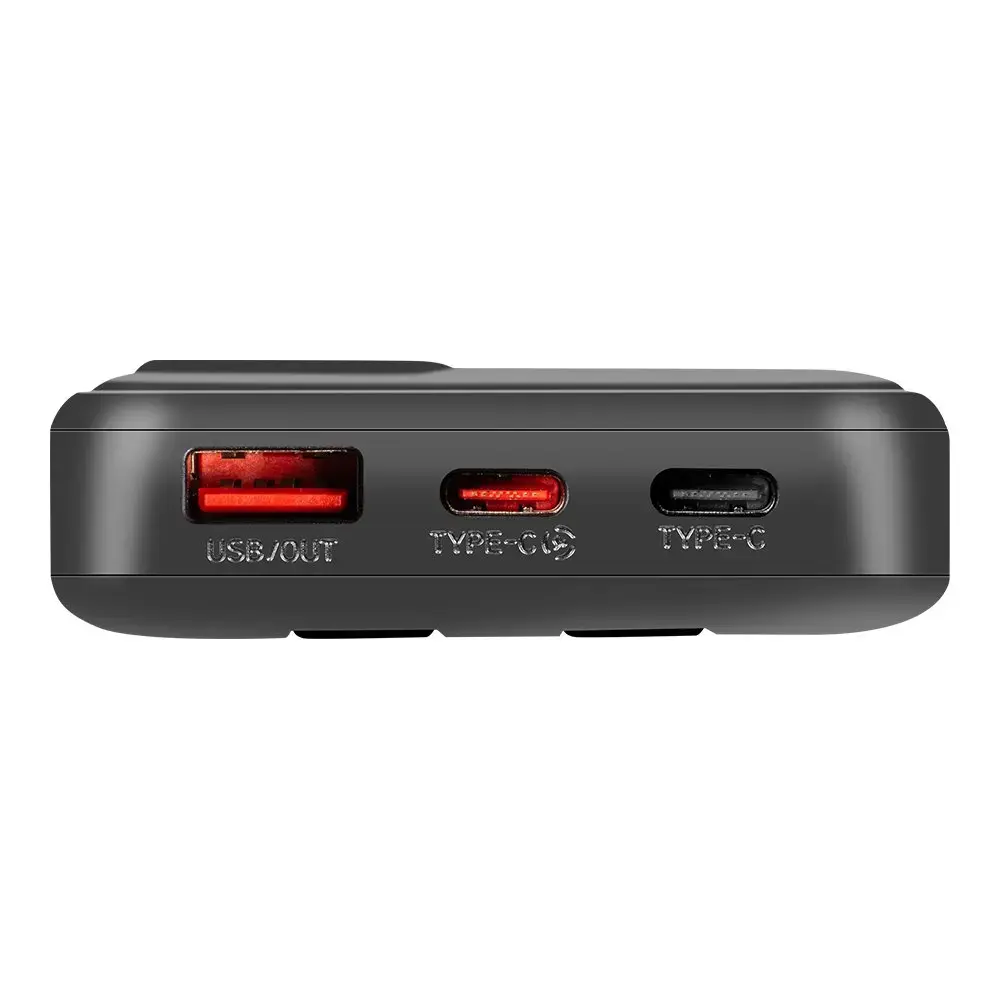 OBAL:ME CablePulse ārējais akumulators (powerbank) | 10 000 mAh | 22.5W | USB-C, Lightning | melns