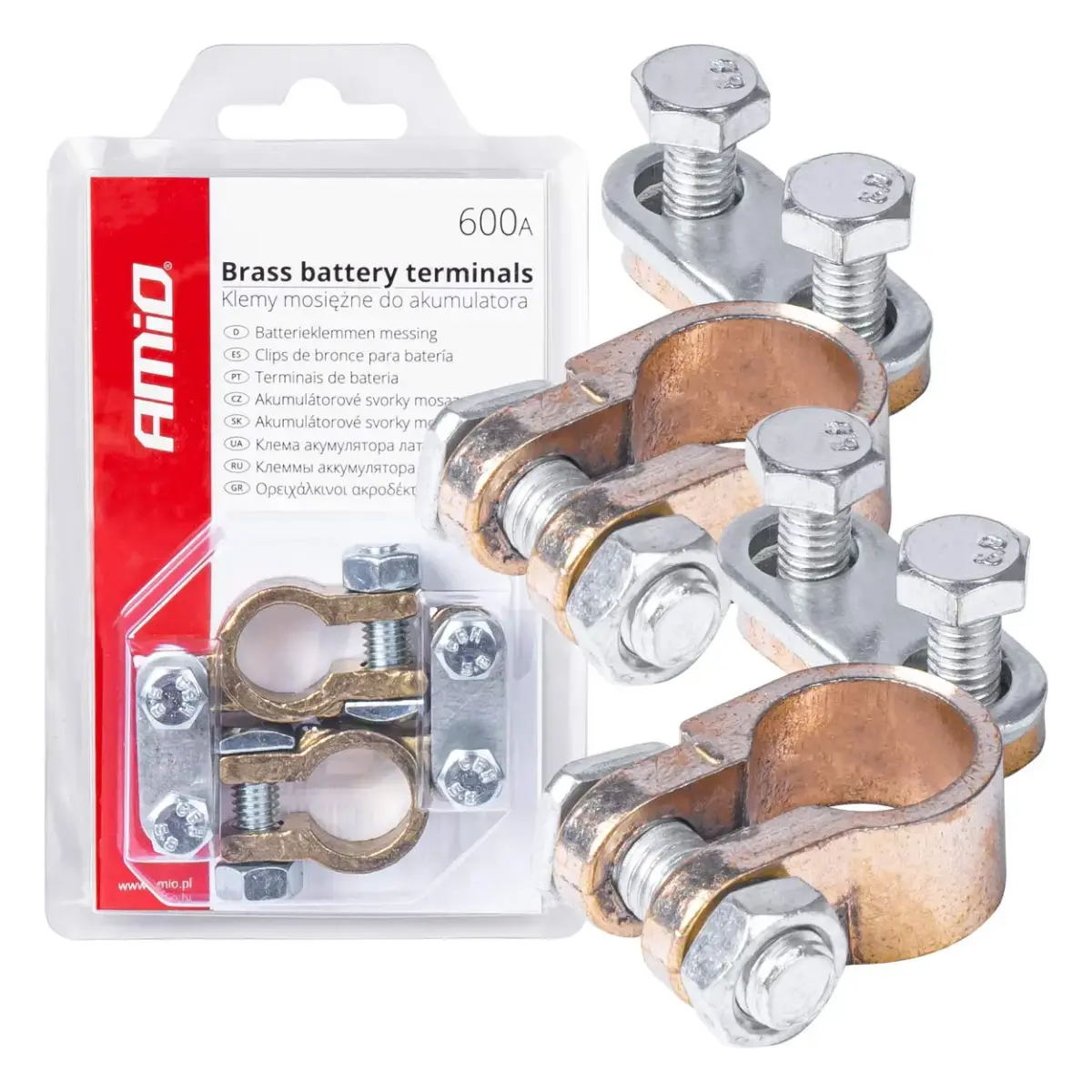 Brass battery terminals 600AMP, 2 pcs.