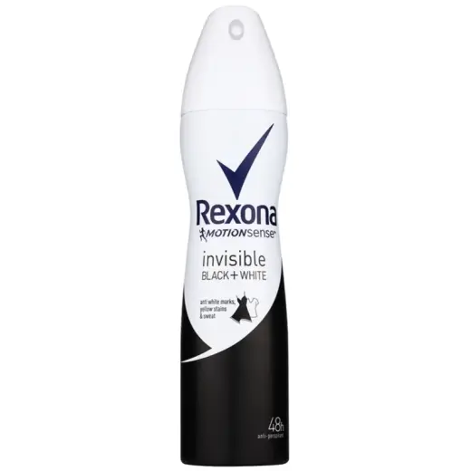 Rexona Antiperspirant Black+White Invisible Motionsense - Spray - 150ml