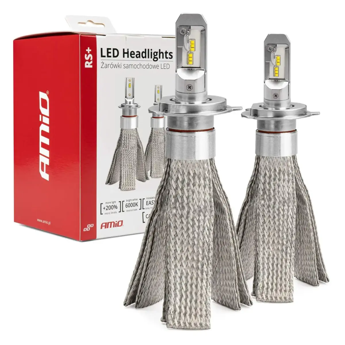 LED Headlights RS+ Series H4 50W  AMIO-01082
