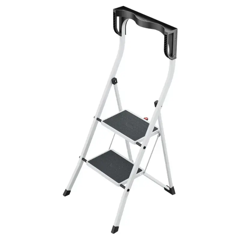 Folding step bench K75 StandardLine / aluminium / 2 steps, safety handle 