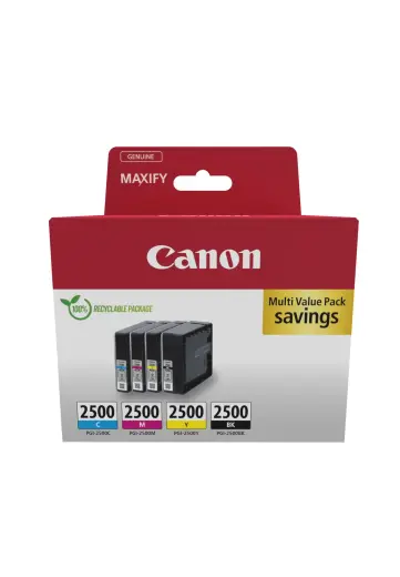 Tintes kārtridžu komplekts Canon PGI-2500 9290B006 melns/ciāns/purpursarkans/dzeltens