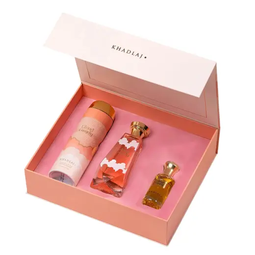 Set Khadlaj: Cloud Candy, Extrait De Parfum, Unisex, 100 ml + Cloud Candy, Deodorant Spray, For Women, 200 ml + Cloud Candy, Perfume Oil, Unisex, 25 ml