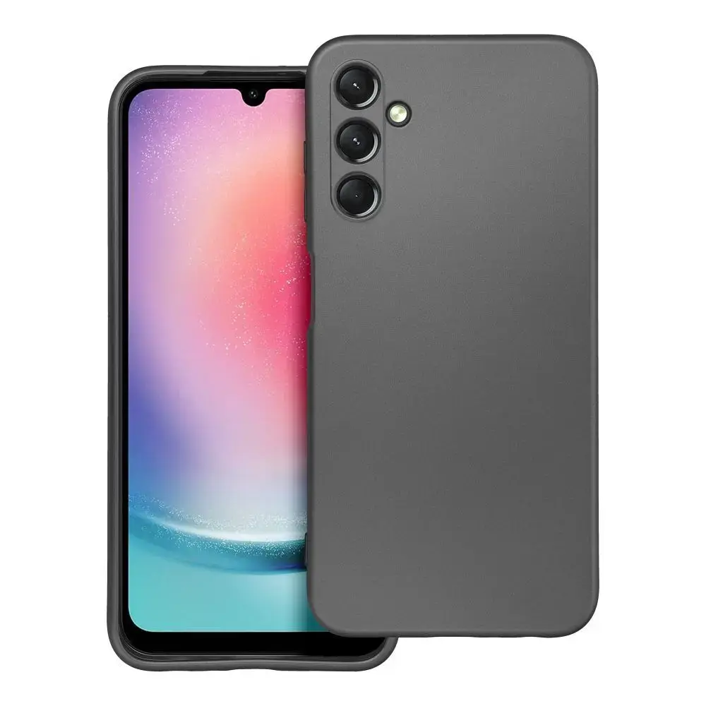 Metallic maciņš telefonam Samsung Galaxy A25 pelēks