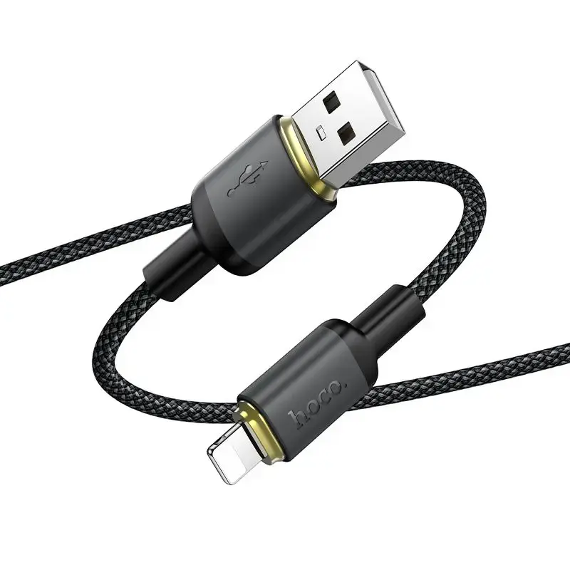Cable USB A to Lightning Hoco 2,4A 1 m X128 Benefit black