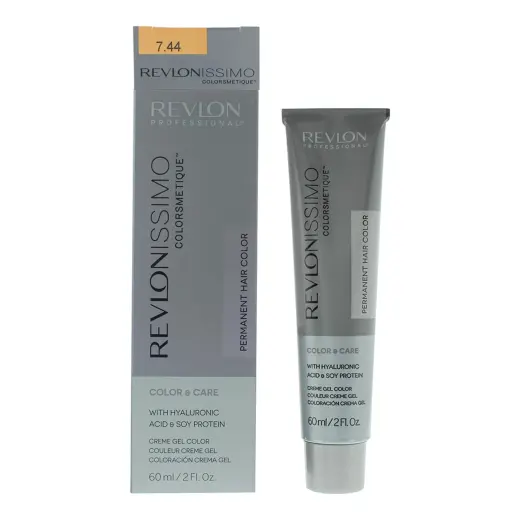 Revlon, Revlonissimo Colorsmetique, Permanent Hair Dye, 7.44 Medium Intensive Copper Blonde, 60 ml