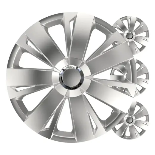 Car hubcaps 4pcs set Energy silver 16" COLOR BOX