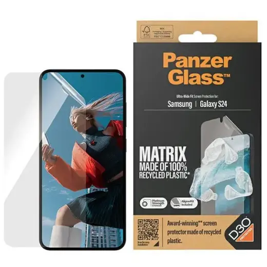PanzerGlass Ultra-Wide Fit защитное стекло для телефона Samsung Galaxy S24 | Samsung Galaxy S21 | Samsung Galaxy S921 | Samsung Galaxy D3O прозрачный с аппликатором