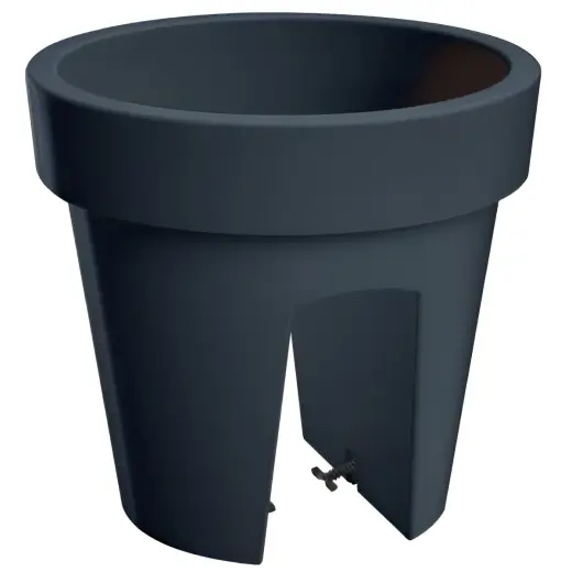 Flower pot Lofly 24x22cm for railing, anthracite