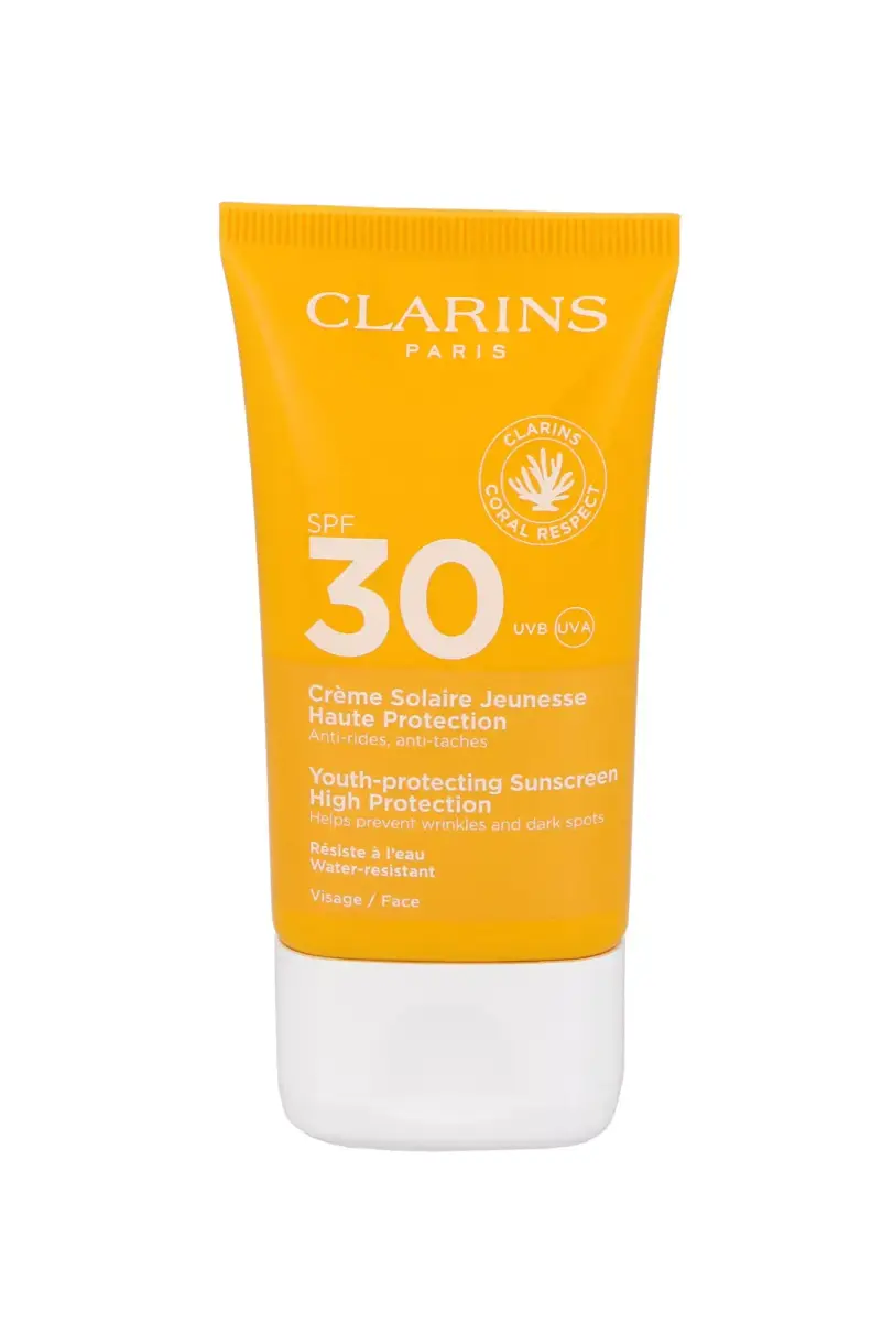 Tester Clarins Creme Solaire Jeunesse Haute SPF30 Protection Face Cream 50ml
