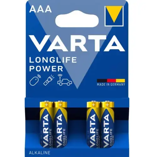 Varta LR03-4BB Longlife Power 4903 AAA (LR03) BLISTERA IEPAKOJUMĀ 4GB.