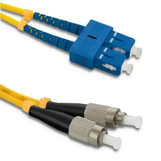 Qoltec Patchcord fiber optic SC/UPC - FC/UPC | Singlemode | 9/125 | G652D | Duplex | 1m