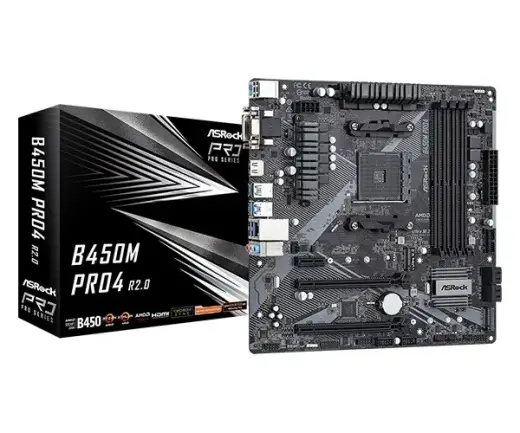 Motherboard B450M PRO4 R2.0 AM4 4DDR4 HDMI uATX