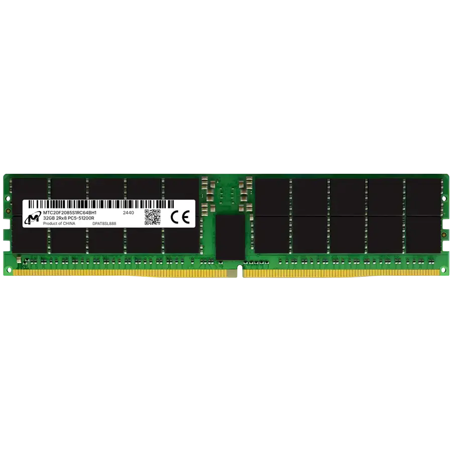 MICRON DDR5 RDIMM 32GB 2Rx8 6400 CL52 (16Gbit) (Single Pack)