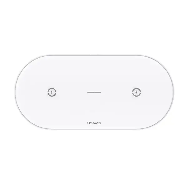 USAMS US-CD120 2-in-1 juhtmevaba laadija | Qi | 10W | valge