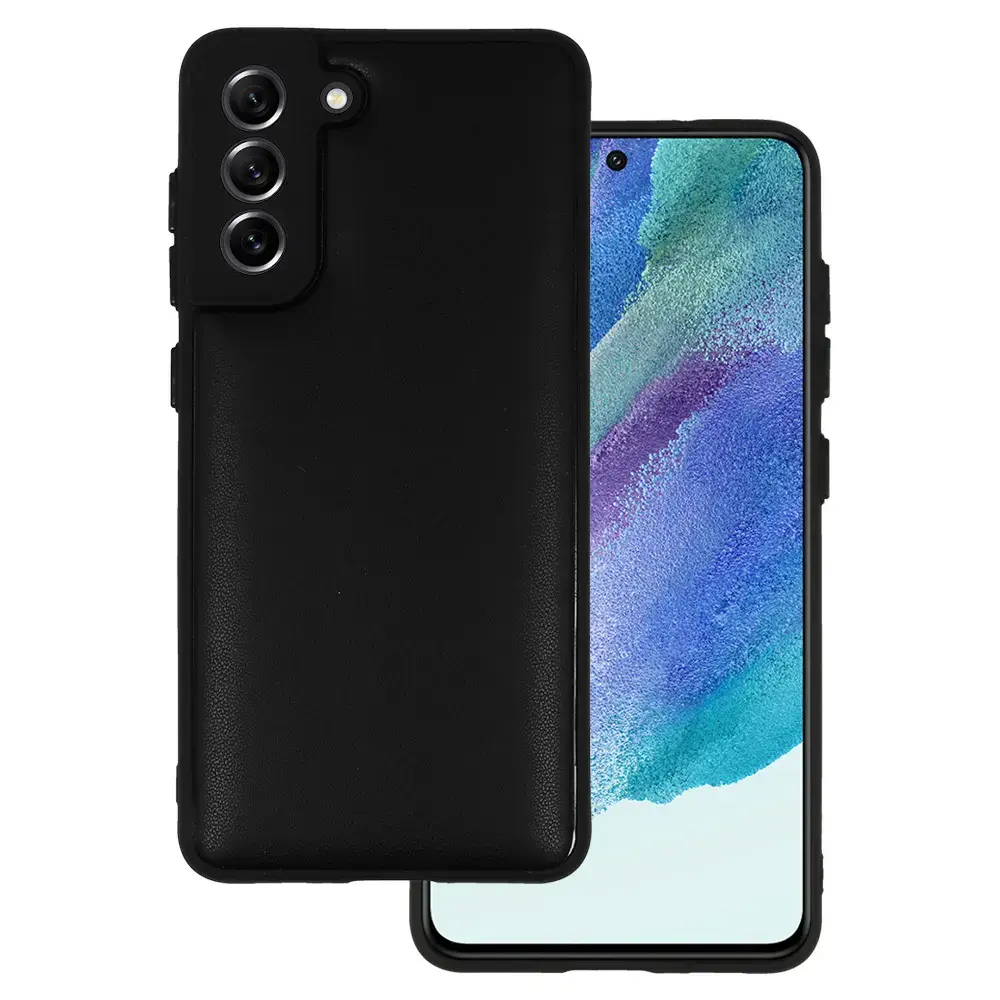 Leather 3D Case for Samsung Galaxy S21 FE design 1 black
