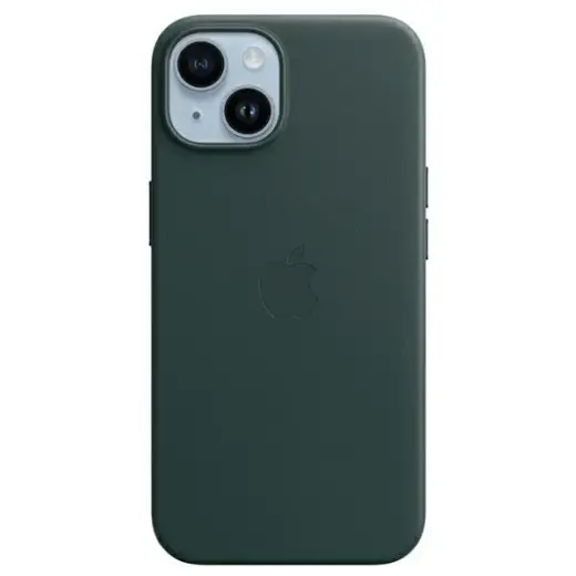 Etui Apple MPPA3ZM|A iPhone 14 Plus | 15 Plus 6.7" zielony|forest green Leather Case MagSafe