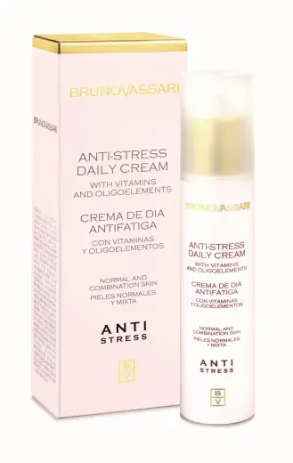 Bruno Vassari, Anti Stress, Vitamin A, Anti-Fatigue, Daily, Cream, For Face|Neck & Decolette, 50 ml