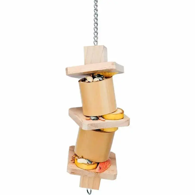 Rotaļliet/barotava putniem : Trixie Snack toy, bamboo/wood, 35 cm