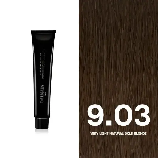 Balmain Professionnel, Couleurs Couture, Permanent Hair Dye, 9.03 Very Light Natural Gold Blonde, 60 ml