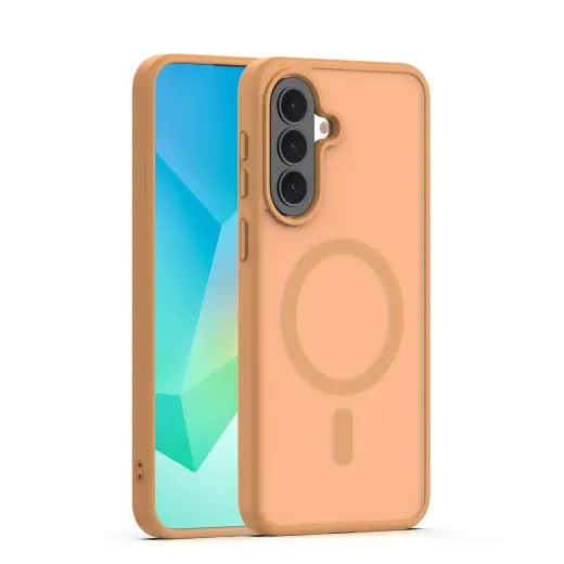 Mag Matt telefono dėklas su MagSafe palaikymu Samsung Galaxy A37 (A376) rudas