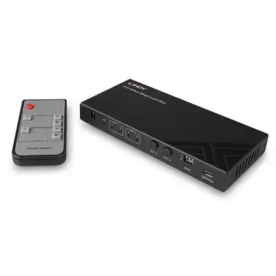 Lindy - video|audio switch - 2x2, 8K60, matrix - 2 ports